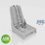 Messerschm. P.1101 Seat (Me 262 type) w/Seat belts