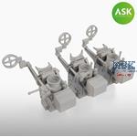 Type 98 gun sights Japan WWII, 3 pcs. in diff.pos.