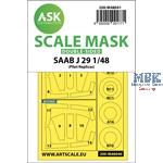 SAAB J29B double-sided painting mask for Pilot Rep