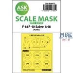 F-86F-40 Sabre one-sided mask for Airfix