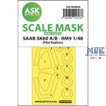 SAAB SK60 one-sided mask self-adhesive, pre-cutted