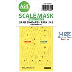 SAAB SK60 double-sided mask self-adhesive, pre-cut