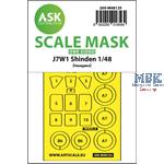 J7W1 Shinden one-sided express mask, self-adhesive