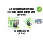 Hurricane Seat w/seat belts, buckels a. gun sights