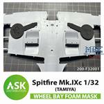 Spitfire Mk.IXc Wheel bay - FOAM mask TAMIYA