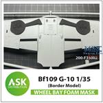 Bf 109G-10 Wheel bay - FOAM mask BORDER 1:35