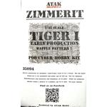 Zimmerit f. Tiger I Early Waffle Zimmerit 1 (CH)