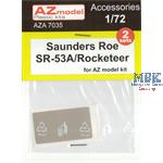 Saunders-Roe SR-53 Canopy + wheel masks 2 sets