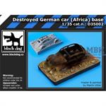 Destroyed german car (Käfer) Afrika base