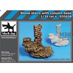 Stone stairs with column base