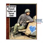 French Tank Commander On Turret 1940