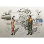 IAF Mirage IIICJ Pilot & Female Ground Crew