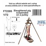 Slaughtered pig suspended on a pulley 1/72