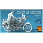 Machine Gun Corps Rider Starting the motorcycle