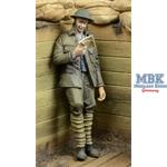 WWI British Infantryman reading a letter