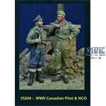 WWII Canadian Pilot & NCO -  2 Figures /  Figuren