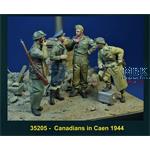 WWII Canadians in Caen 1944 - 4 Figures / Figuren