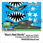 "Rice's Red Devils" decal set Korean war 1950/51