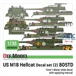 WWII US M18 Hellcat 805TD decal set