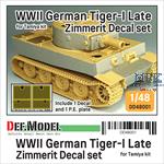 Tiger I Mid/Late Zimmerit Decal set (1/48)