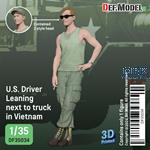 US Driver leaning next to truck Vietnam (3D-Print)