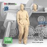 WWII German Tank crew rest lean.on tank (3D-Print)