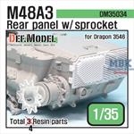 M48A3 Rear Panel set w/ sprocket part