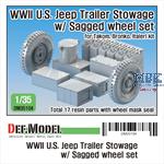 U.S. Willys Trailer Stowage w/ Sagged wheels set