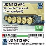 US M113 APC Workable Track set - Damaged pad