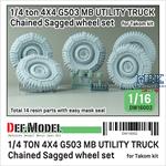 1/4 TON 4X4 G503 MB winter chain sagged wheel set