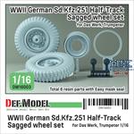 Sd.kfz.251 Half-track front sagged wheel set