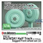 US M3/M3A1 Half Track Sagged Front wheel set (2)