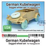 Kübelwagen Sagged Wheel set 1 1/24