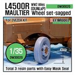 WW2 Allies L4500 R Maultier Wheel-(DUNLxP) set
