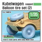 WWII Kübelwagen Balloon Tire set (2)- sagged