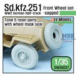 Sd.Kfz.251 Half-Track Sagged Front Wheel set
