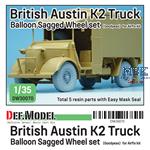 British Austin K2 Truck Balloon Sagged wheel set