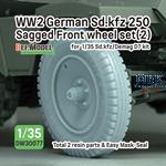 Sd.Kfz 250 Half Track Sagged Front wheel set (2)