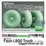 WW2 German Faun L900 Truck wheel set - Fulda