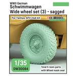 WWII Schwimmwagen Wide Wheel set (3)