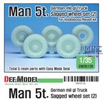 German Man 5t. mil gl Truck Sagged wheel set (2)