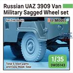 Russian UAZ 3909 Van Military Sagged wheel set