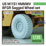 US HMMWV BFGR Sagged wheel set (for 1/35)