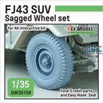 FJ43 Sagged wheel set - Bridgestone (for 1/35 AK)