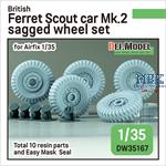 British Ferret Scout car Mk.2 Sagged Wheel set