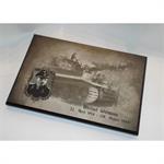 Holzsockel, Panzerass "Michael Wittmann", 17x11cm Holzsockel, Panzerass "Michael Wittmann", 17x11cm