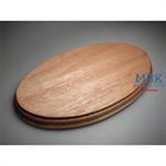 Holzsockel, oval, 29,5x16,5cm (31x18), Mahagoni