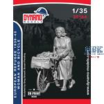 Civilian - Refugee Woman and Bicycle