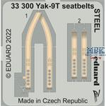 Yakovlev Yak-9T seatbelts STEEL 1/32