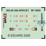 Messerschmitt Bf-109G seatbelts SPACE 1/48